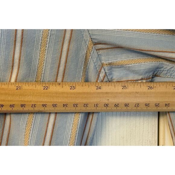Vintage Nine West Blue Striped Pearl Snap Western Shirt Men’s XL - Picture 9 of 9
